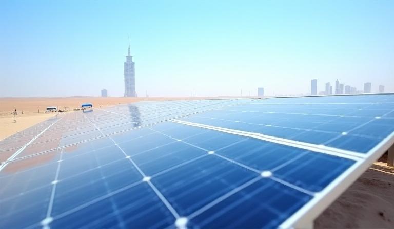 ألواح شمسية في مدينة الكويت